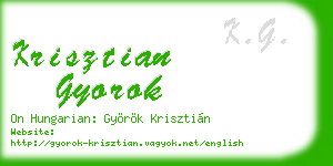 krisztian gyorok business card